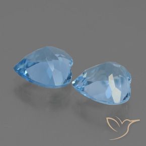 5.86 ct natürliche Himmerlblau Topas-Edelsteine, Herz, VVS