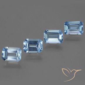 4.70 ct natürliche Swiss Blue Topas-Edelsteine, Oktagonschliff, VVS-VS