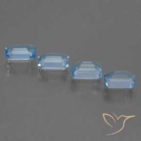 4.70 ct natürliche Swiss Blue Topas-Edelsteine, Oktagonschliff, VVS-VS