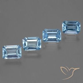 4.76 ct natürliche Himmerlblau Topas-Edelsteine, Oktagonschliff, VVS-VS