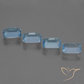 4.76 ct natürliche Himmerlblau Topas-Edelsteine, Oktagonschliff, VVS-VS