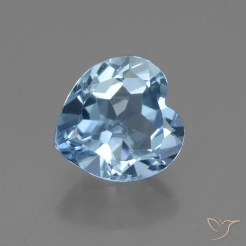 2.92ct Natürlicher Himmerlblau Topas, Herz, VVS