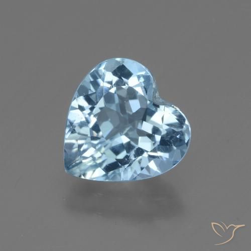 2.66ct Natürlicher Himmerlblau Topas, Herz, VVS