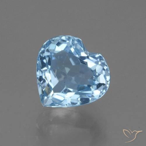 3.28ct Natürlicher Swiss Blue Topas, Herz, VVS-VS