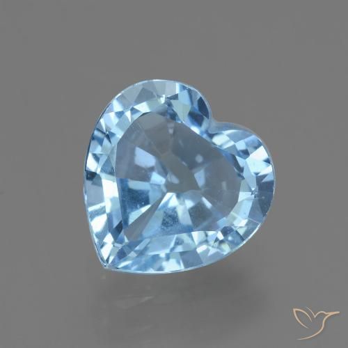 2.88ct Natürlicher Himmerlblau Topas, Herz, VVS