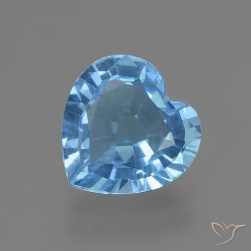 2.63ct Natürlicher Swiss Blue Topas, Herz, VVS