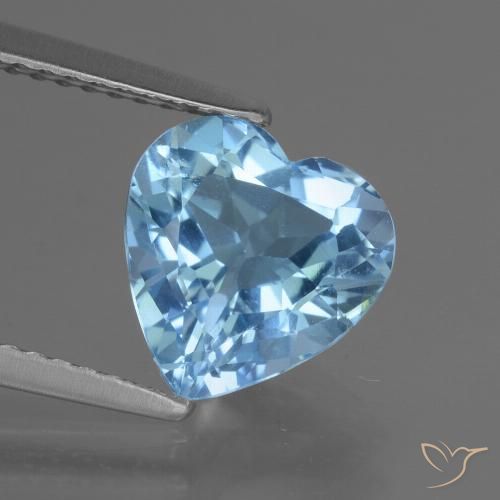 2.83ct Natürlicher Swiss Blue Topas, Herz, VS