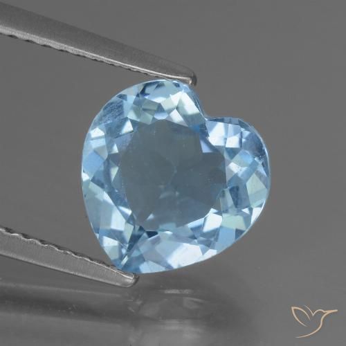 2.70ct Natürlicher Swiss Blue Topas, Herz, VVS-VS