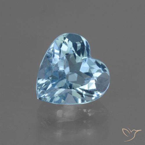 3.15ct Natürlicher Himmerlblau Topas, Herz, VVS-VS