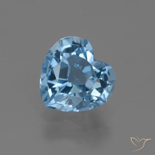 2.96ct Natürlicher Swiss Blue Topas, Herz, VVS