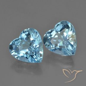 8.65 ct natürliche Swiss Blue Topas-Edelsteine, Herz, VVS-VS