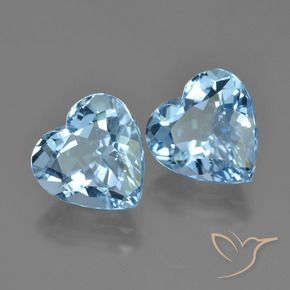 8.64 ct natürliche Himmerlblau Topas-Edelsteine, Herz, VS