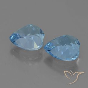 8.64 ct natürliche Himmerlblau Topas-Edelsteine, Herz, VS