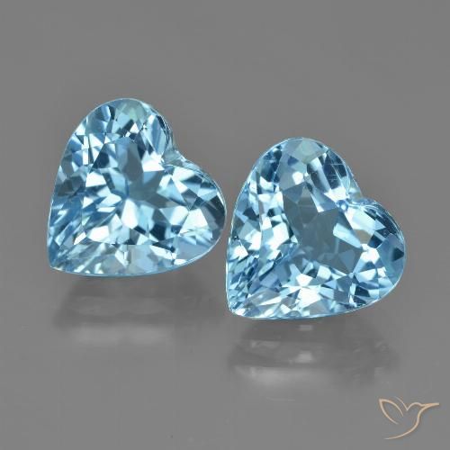 8.42ctw Natürlicher Swiss Blue Topas, Herz, VVS