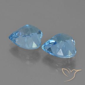 8.42 ct natürliche Swiss Blue Topas-Edelsteine, Herz, VVS