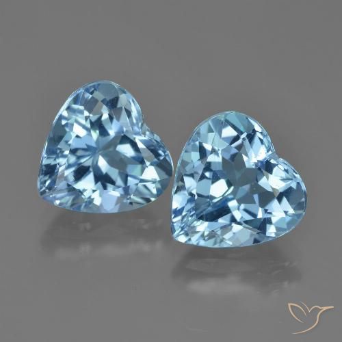 8.43ctw Natürlicher Swiss Blue Topas, Herz, VVS-VS