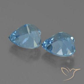8.43 ct natürliche Swiss Blue Topas-Edelsteine, Herz, VVS-VS