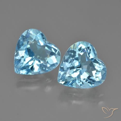 7.89ctw Natürlicher Swiss Blue Topas, Herz, VVS