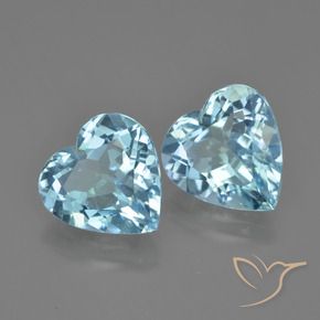 7.42 ct natürliche Himmerlblau Topas-Edelsteine, Herz, VS