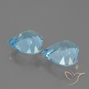 7.42 ct natürliche Himmerlblau Topas-Edelsteine, Herz, VS