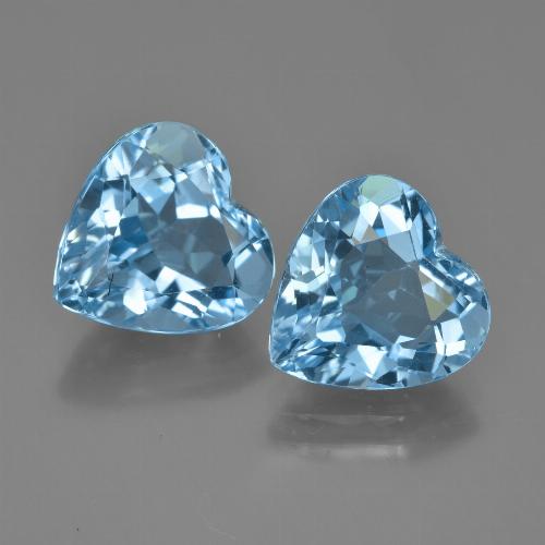 8,08 ct natürliche blauer Topas-Edelsteine, Herzform, VVS-VS