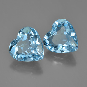 8,08 ct natürliche blauer Topas-Edelsteine, Herzform, VVS-VS
