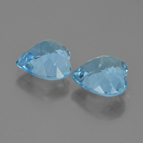 8,08 ct natürliche blauer Topas-Edelsteine, Herzform, VVS-VS