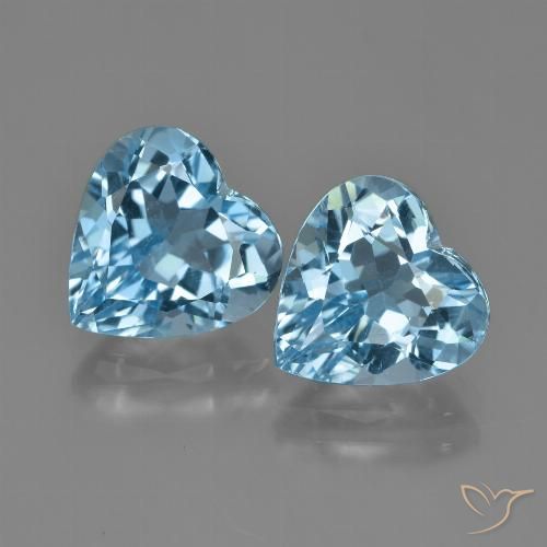 8.48ctw Natürlicher Swiss Blue Topas, Herz, VVS