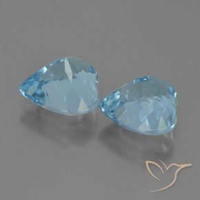 8.48 ct natürliche Swiss Blue Topas-Edelsteine, Herz, VVS