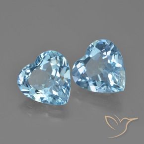 7.41 ct natürliche Himmerlblau Topas-Edelsteine, Herz, VVS