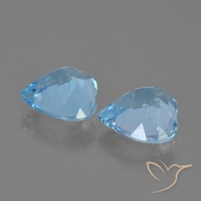 7.41 ct natürliche Himmerlblau Topas-Edelsteine, Herz, VVS