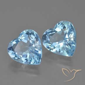 8,61 ct natürliche blauer Topas-Edelsteine, Herzform, VVS