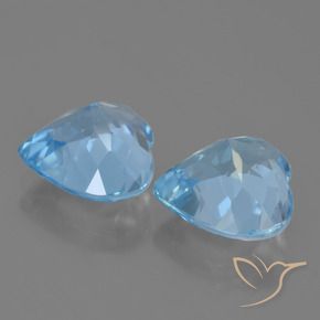 8,61 ct natürliche blauer Topas-Edelsteine, Herzform, VVS