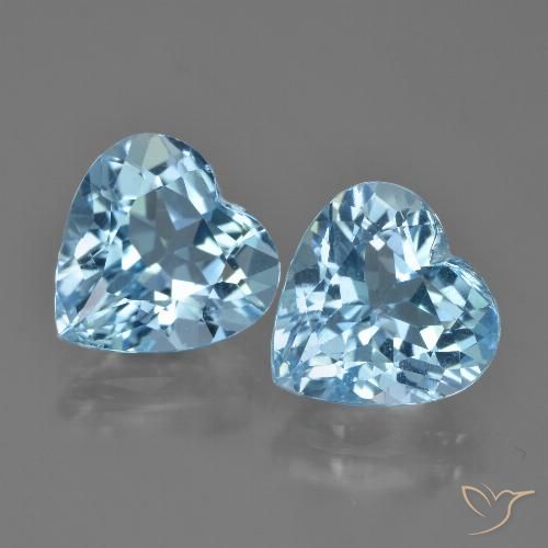 8.34ctw Natürlicher Swiss Blue Topas, Herz, VVS-VS