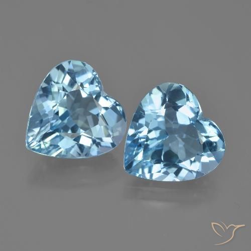 7.83ctw Natürlicher Himmerlblau Topas, Herz, VVS-VS