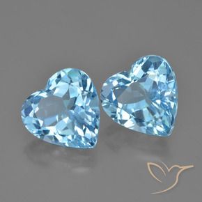 8.45 ct natürliche Himmerlblau Topas-Edelsteine, Herz, VVS