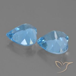 8.45 ct natürliche Himmerlblau Topas-Edelsteine, Herz, VVS