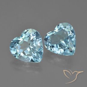 8.81 ct natürliche Himmerlblau Topas-Edelsteine, Herz, VVS-VS