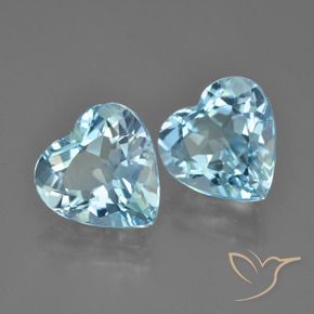 8.03 ct natürliche Himmerlblau Topas-Edelsteine, Herz, VVS