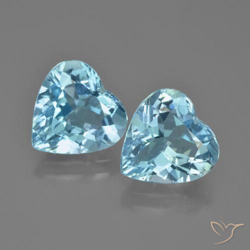 7.65ctw Natürlicher Himmerlblau Topas, Herz, VVS-VS