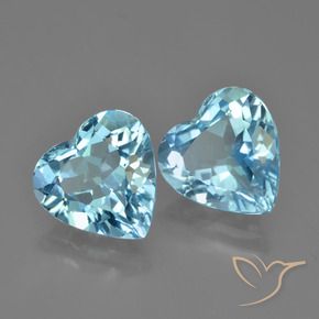 7.65 ct natürliche Himmerlblau Topas-Edelsteine, Herz, VVS-VS