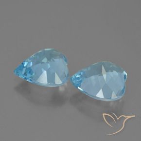 7.65 ct natürliche Himmerlblau Topas-Edelsteine, Herz, VVS-VS