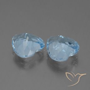 8.28 ct natürliche Himmerlblau Topas-Edelsteine, Herz, VVS-VS