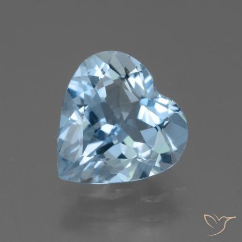 3.49ct Natürlicher Himmerlblau Topas, Herz, VVS