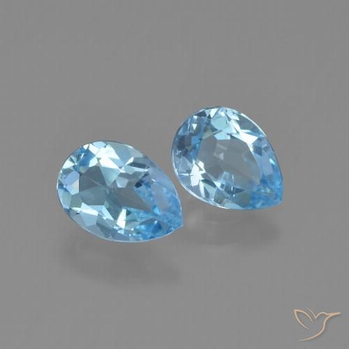 1.63ctw Natürlicher Himmerlblau Topas, Birnenform, VVS
