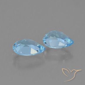 1.63 ct natürliche Himmerlblau Topas-Edelsteine, Birnenform, VVS