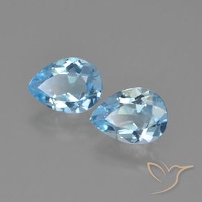 1.70 ct natürliche Himmerlblau Topas-Edelsteine, Birnenform, VVS-VS