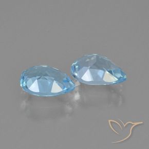 1.70 ct natürliche Himmerlblau Topas-Edelsteine, Birnenform, VVS-VS
