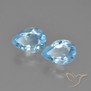 1.55 ct natürliche Himmerlblau Topas-Edelsteine, Birnenform, VVS-VS