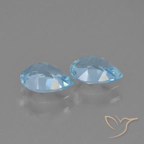 1.55 ct natürliche Himmerlblau Topas-Edelsteine, Birnenform, VVS-VS